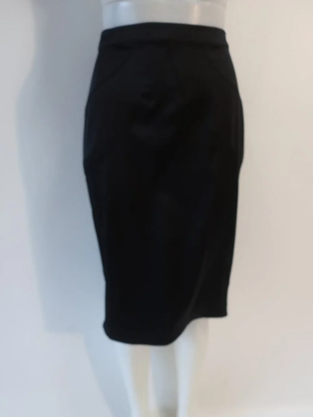Womens Just Cavalli (Item- 805) Black Satin Pencil Skirt 44 US/8 - Picture 2 of 9